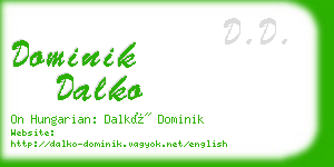 dominik dalko business card